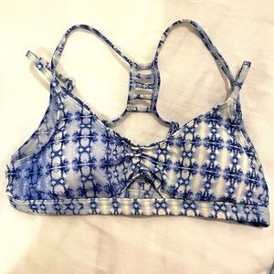 Tilly’s Blue Tiedye Strappy Bikini Top